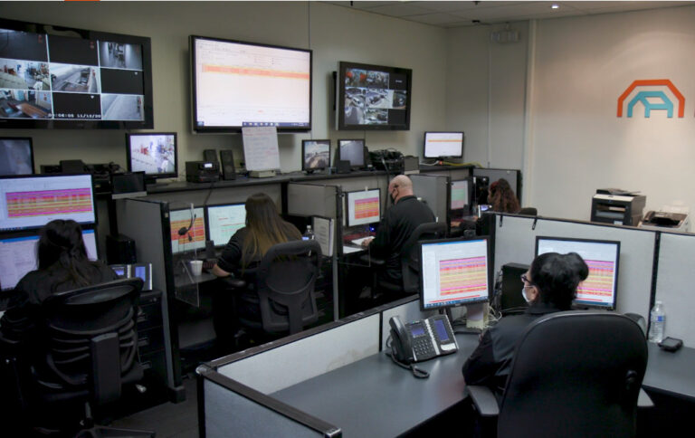 Post Alarm monitoring staff at computers