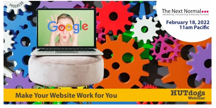 HUTdogs make your website work for your webinar banner image