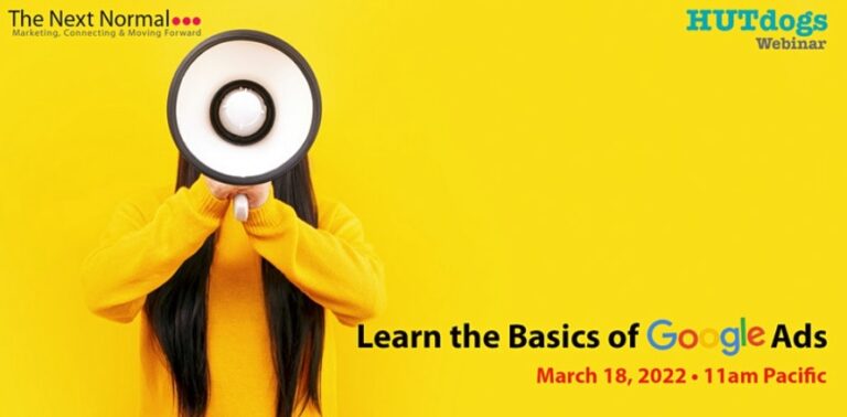 The Next Normal with HUTdogs yellow banner advertisement