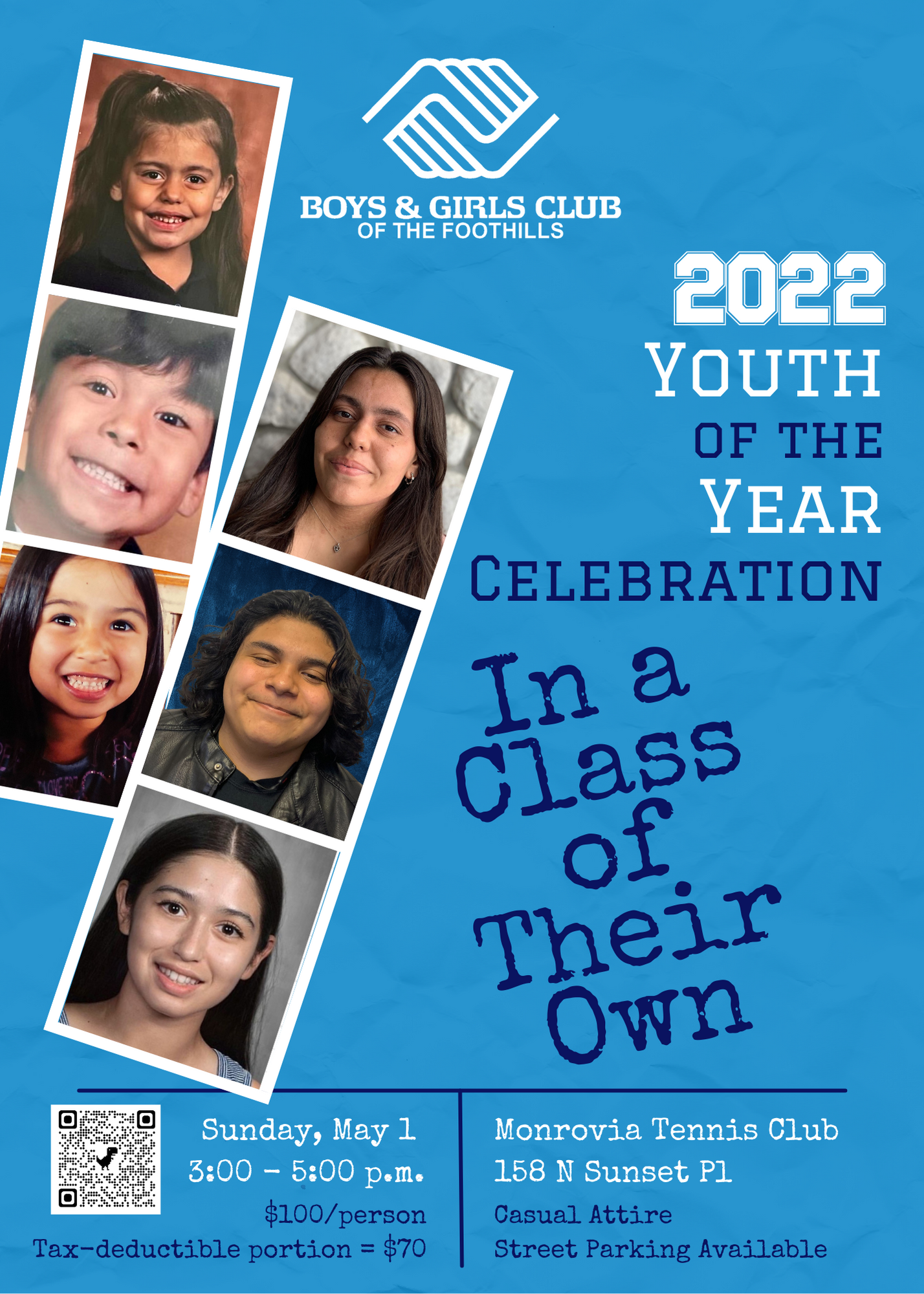 Boys & Girls Club Youth of the Year celebration flyer 