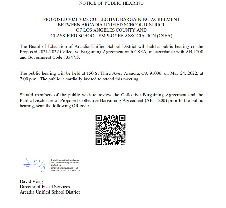 AUSD Public Hearing Notice for May 24th meeting 