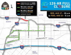 210 map of August closures 