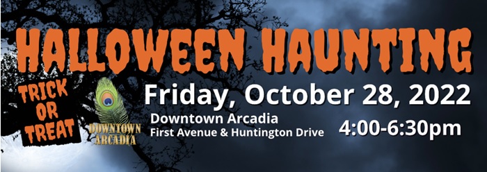 Downtown Arcadia Halloween Haunting banner 