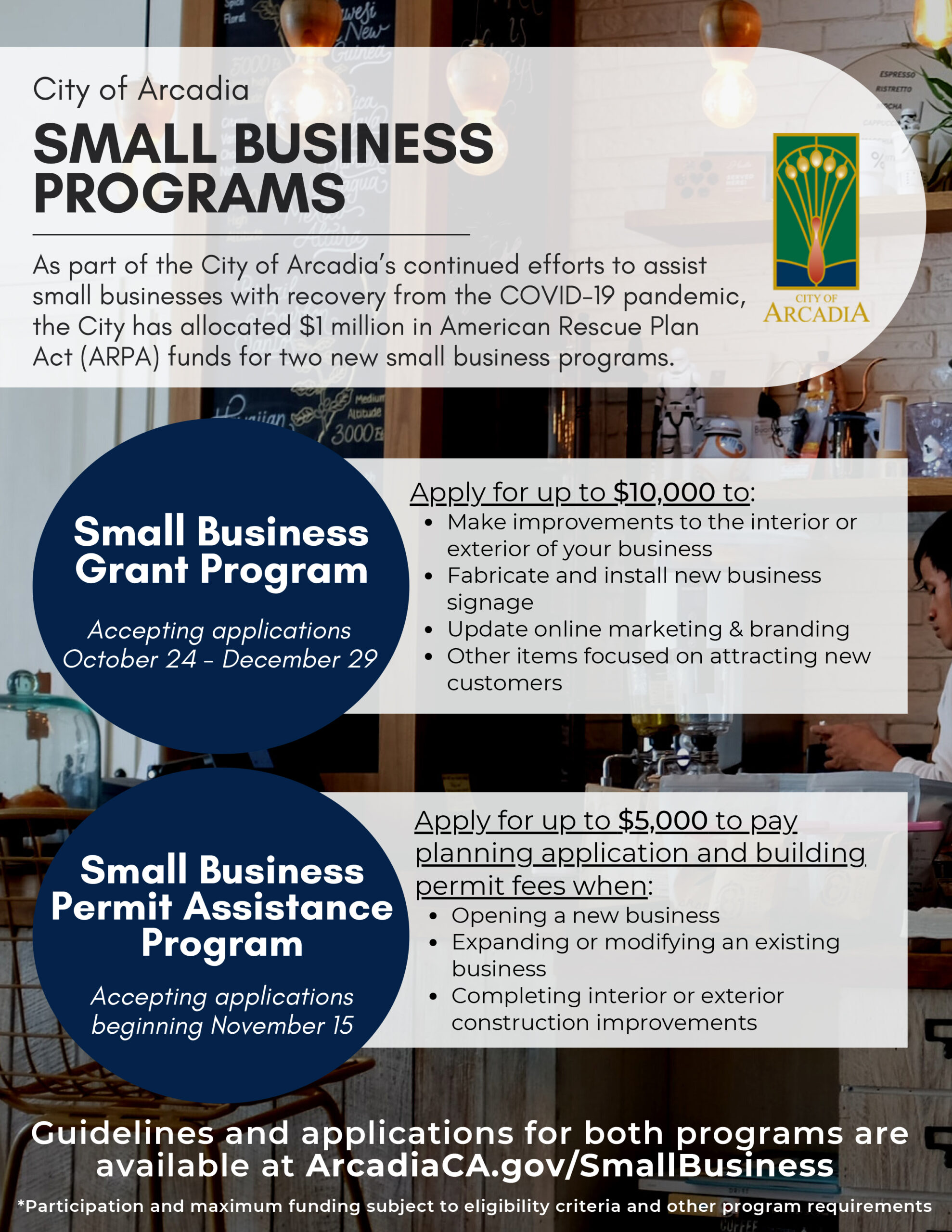 City of Arcadia Small Business Programs 