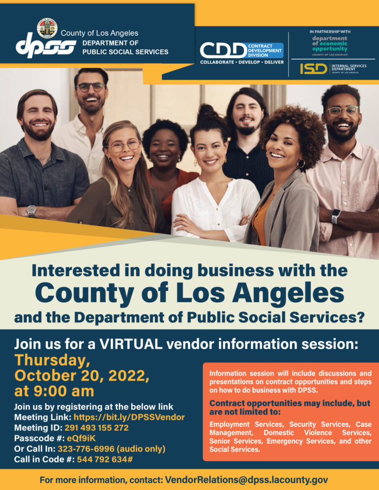 Doing business with LA County Public Social Services information
