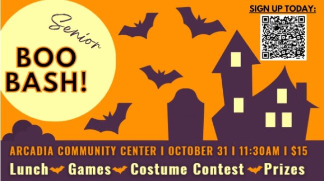 Senior Boo Bash halloween event info