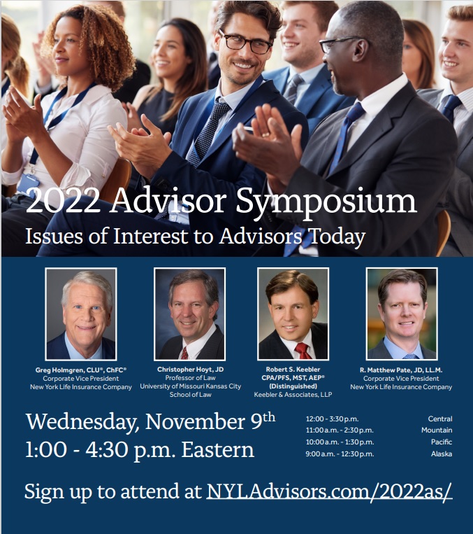 advisory symposium flyer showing a group of people clapping their hands 