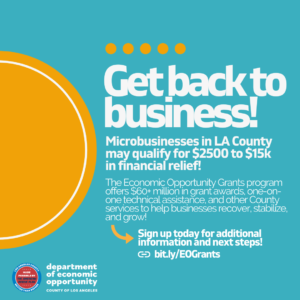 Get back to business green flyer for microbusiness