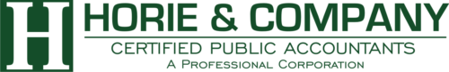 green logo for Horie and Co