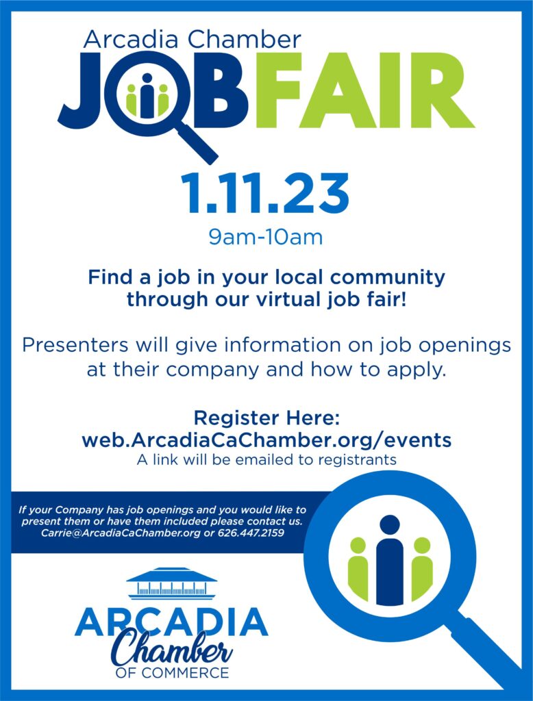 Arcadia Chamber of Commerce The Connection to the Business Community