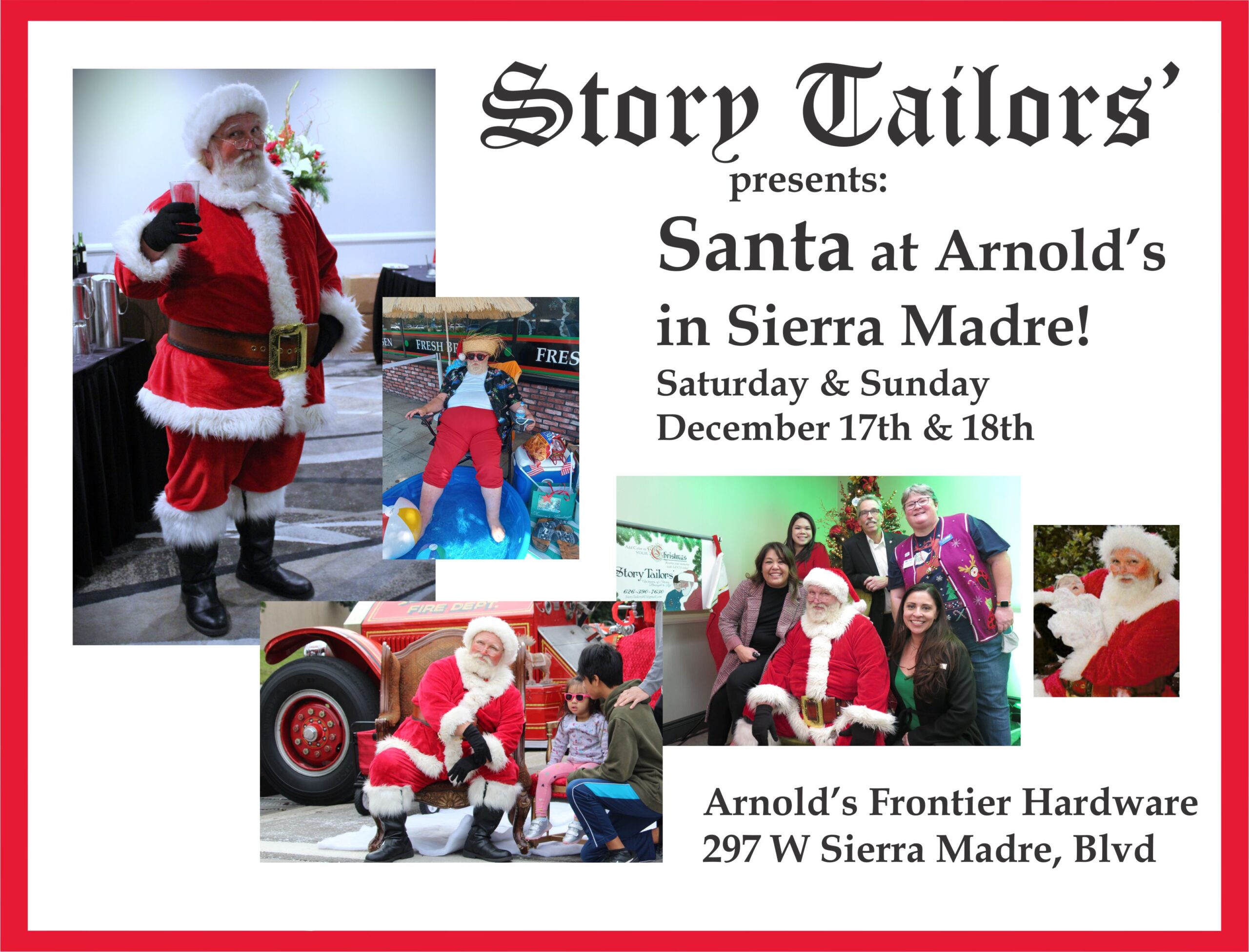 Story Tailors Santa at Arnolds in Sierra Madre 
