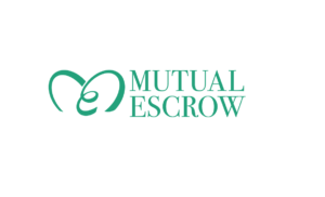 green and white logo for Mutual Escrow