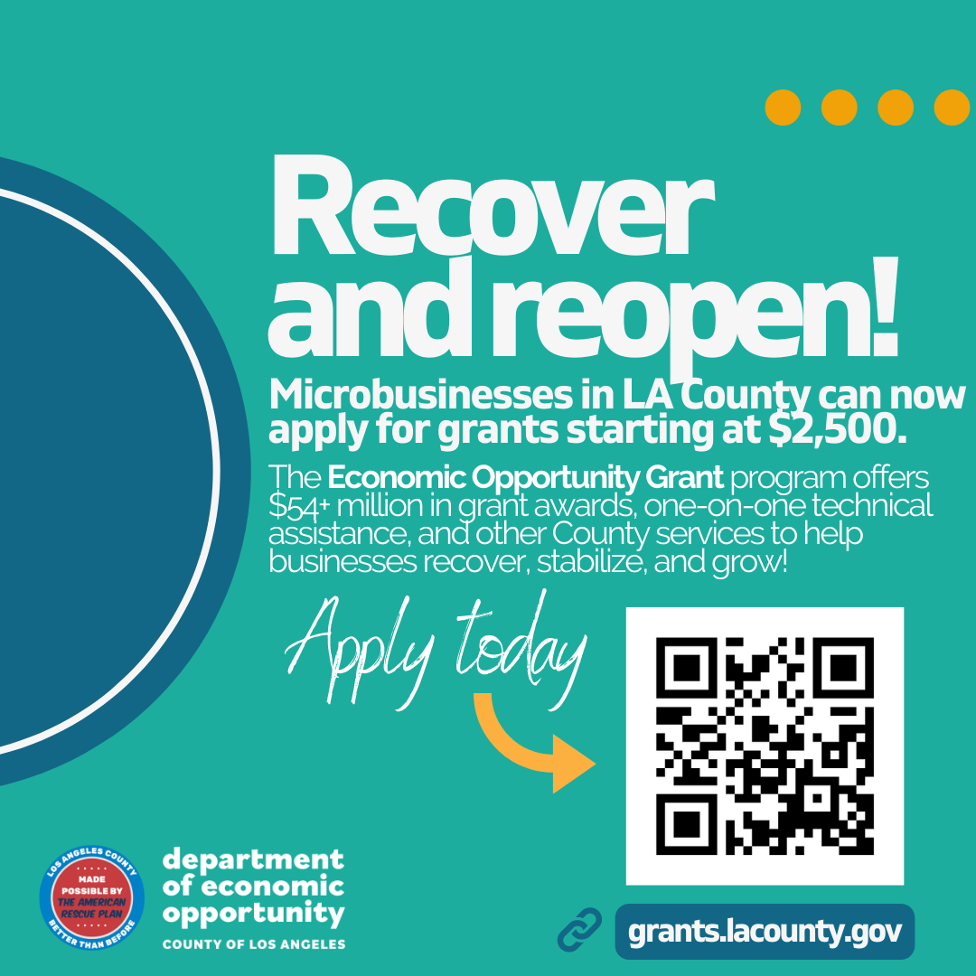 LA County reopen and recover grants information 