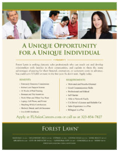 Forest Lawn recruitment flyer 