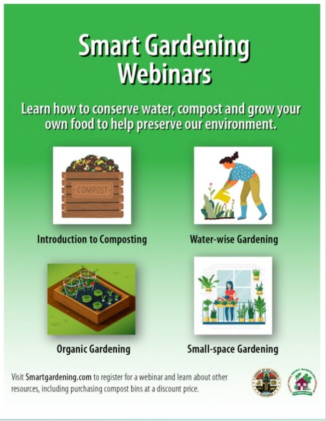 Smart Gardening Webinars English info Smart Gardening webinars from LA Public works in English