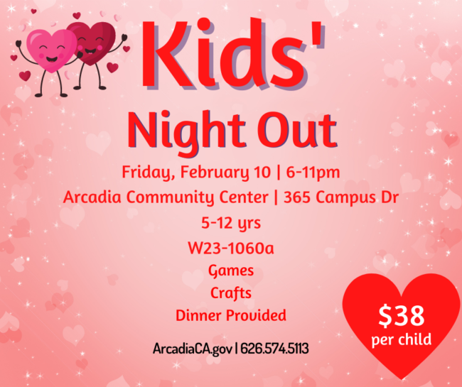 Kids Night Out For February 2023