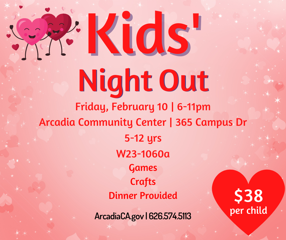 Kids Night Out For February 2023 