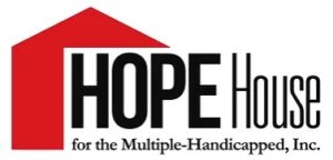 Hope House for the Multiple Handicapped logo in black and red