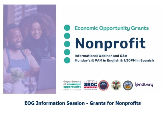 nonprofit webinar for Economic Opportunity Grants
