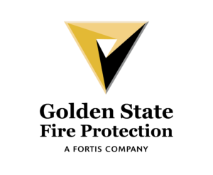 Golden State Fire Protection gold and black triangle logo