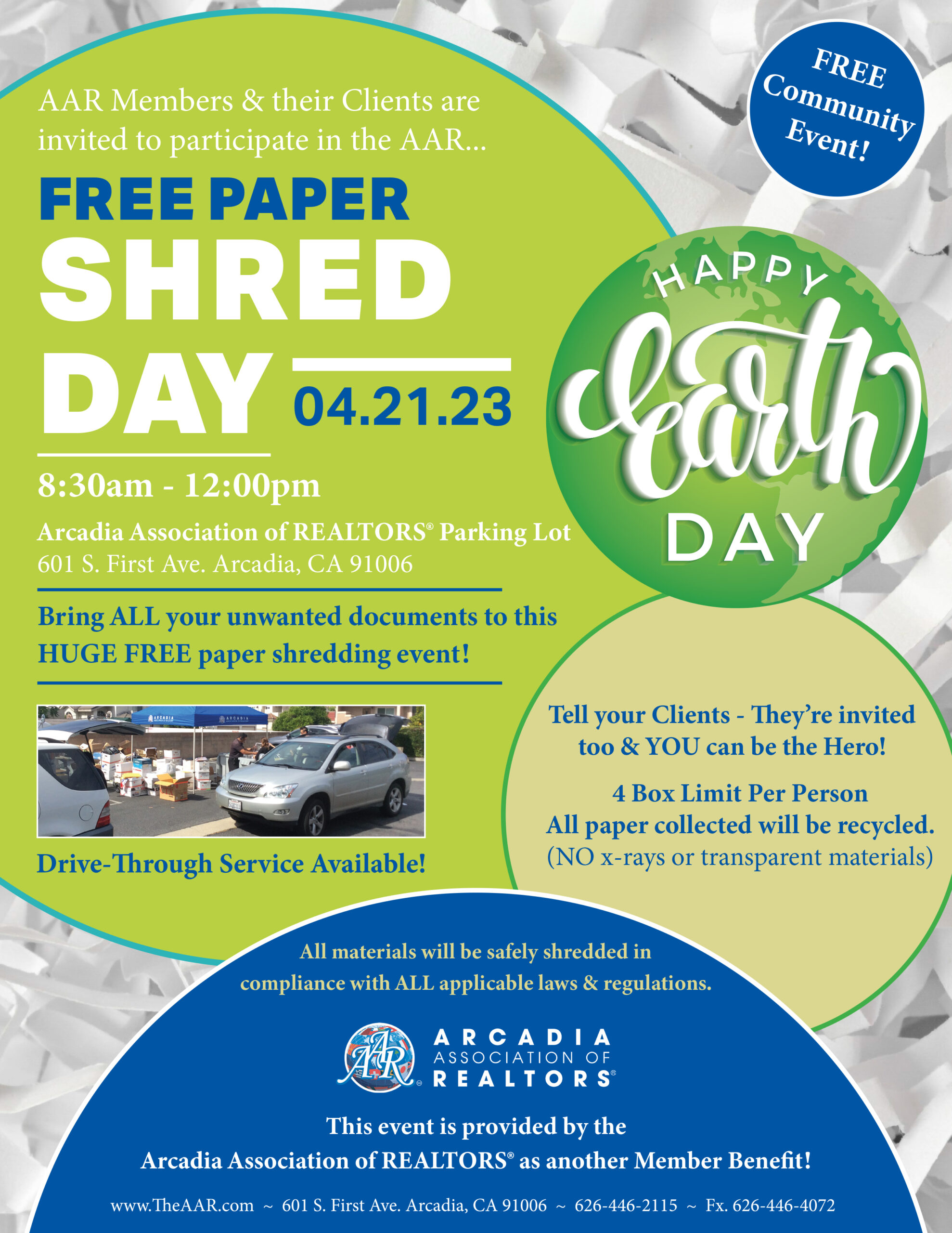 AAR paper shred event on April 21