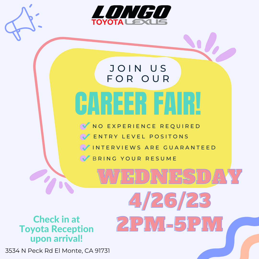 Longo career fair for April 26