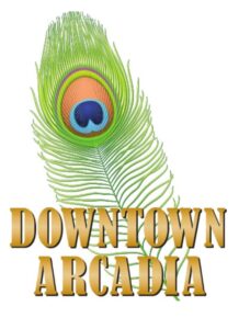 Downtown Arcadia logo with feather