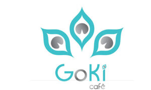 Goki Cafe peacock feather logo
