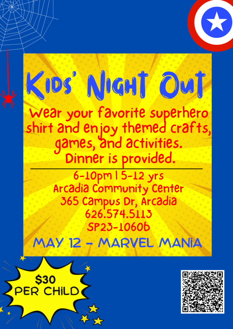 Kid's Night Out May flyer