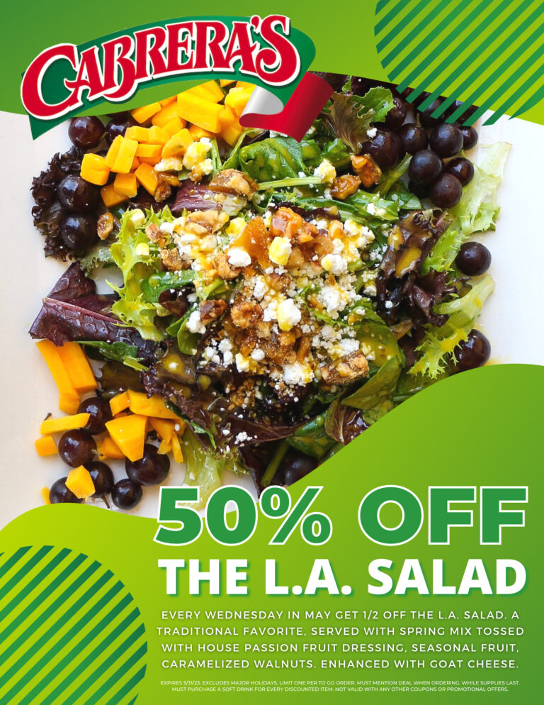 Cabrera's special for May