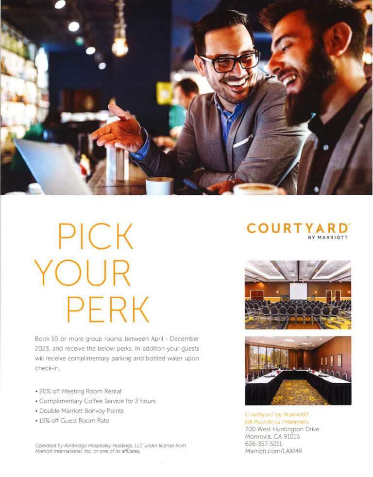Courtyard Marriott pick your perk booking