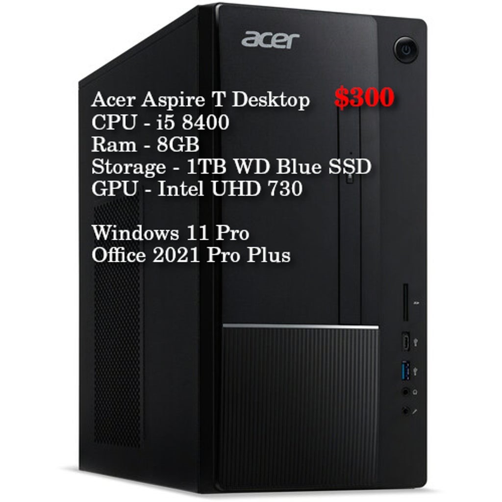 an advertisement for a rebuilt Acer computer from Monrovia Tech Support 