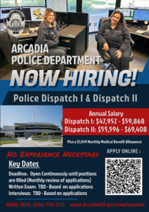 police department hiring flyer police dispatch