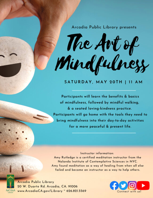 The-Art-of-Mindfulness_052023B-(002) mindfulness workshop with Arcadia Library