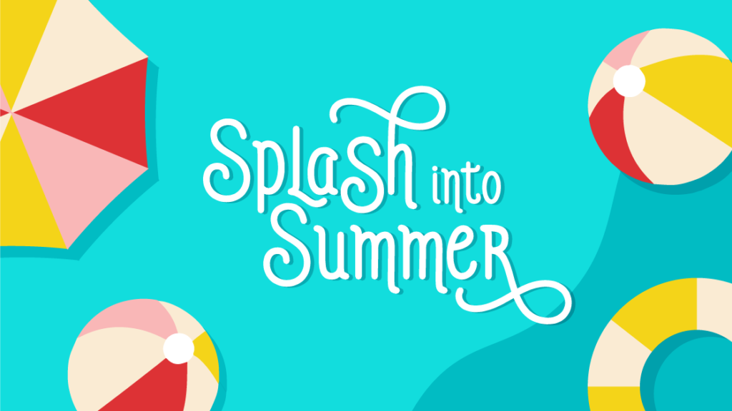 splash into summer header from Shops at Santa Anita 
