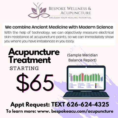 Bespoke Wellness Acupuncture Treatment starting at $65 flyer 