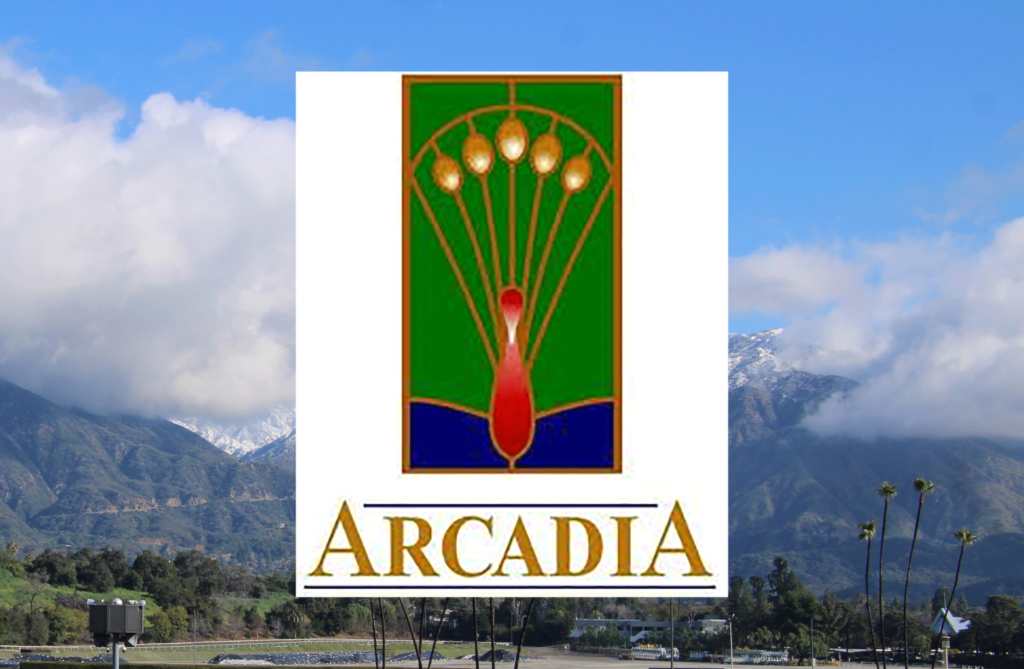 city of arcadia logo on mountains