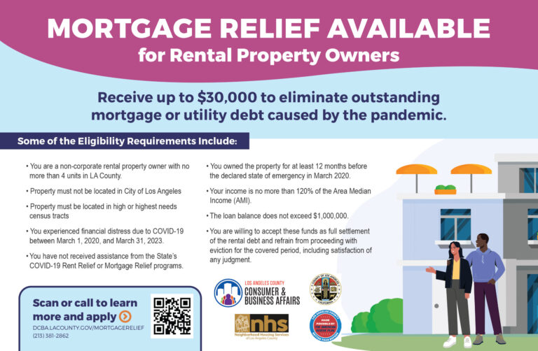 Mortgage Relief flyer in English