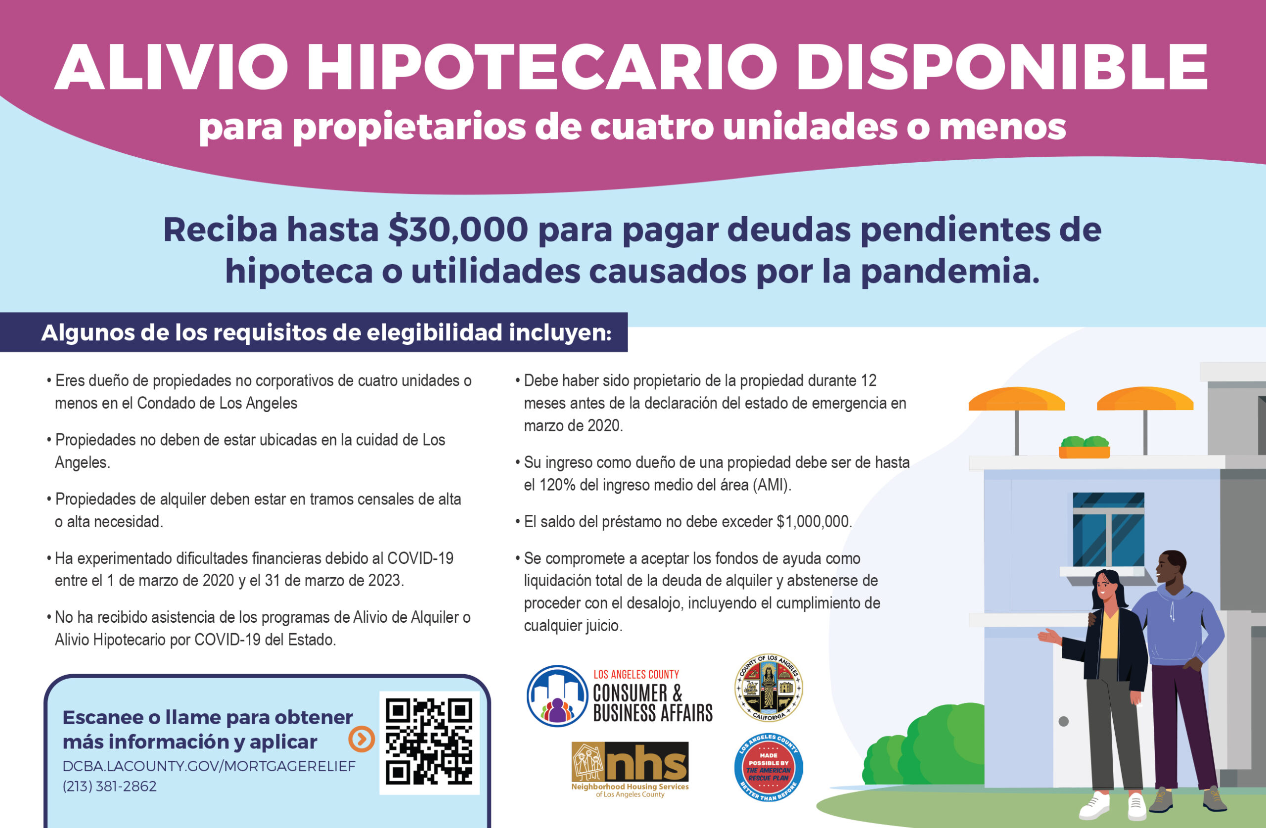 Mortgage Relief information flyer in Spanish