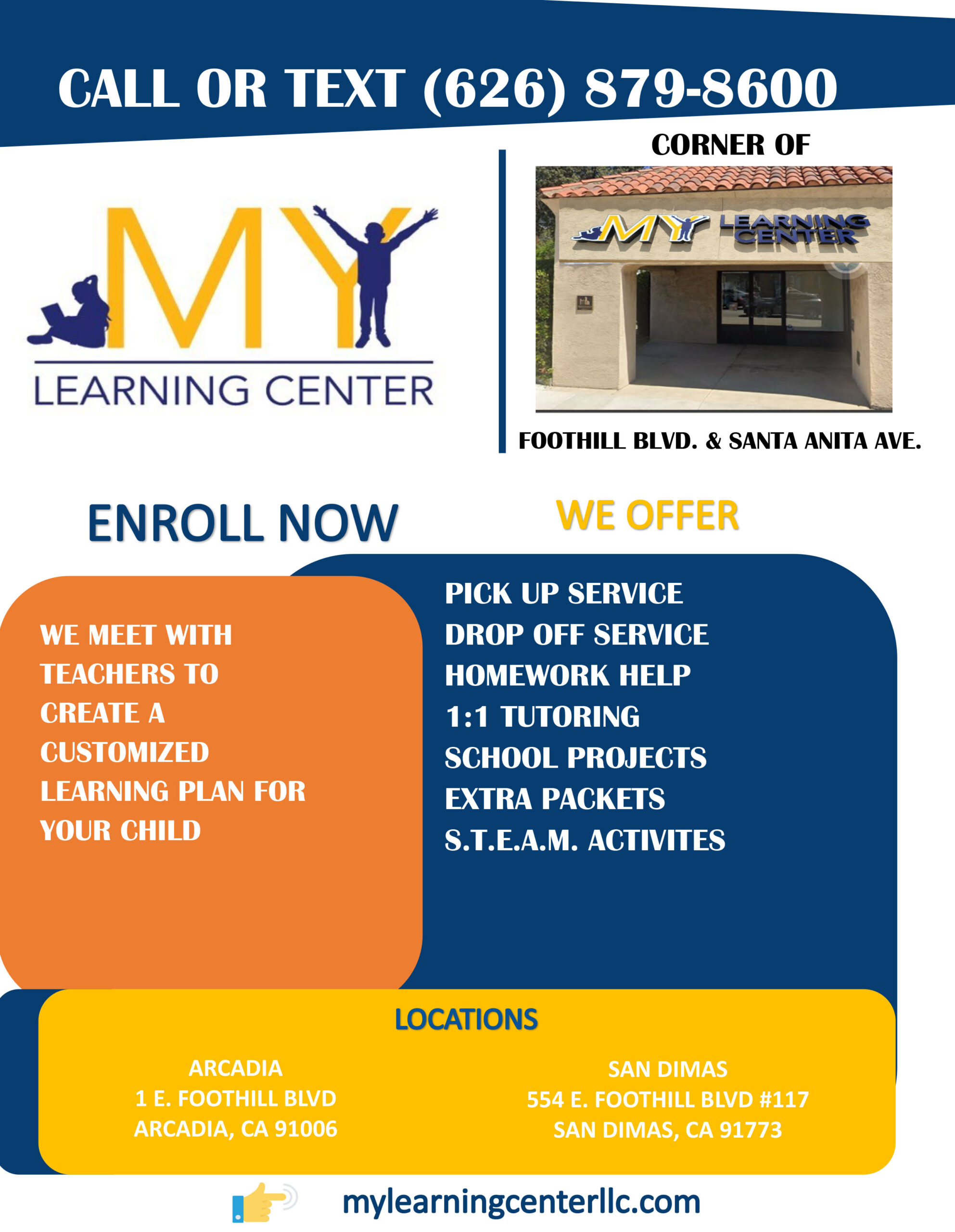 enroll now at My Learning Center 