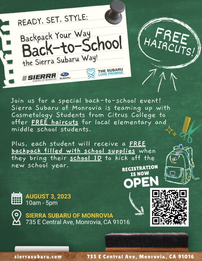 Sierra Subaru Back to School Event