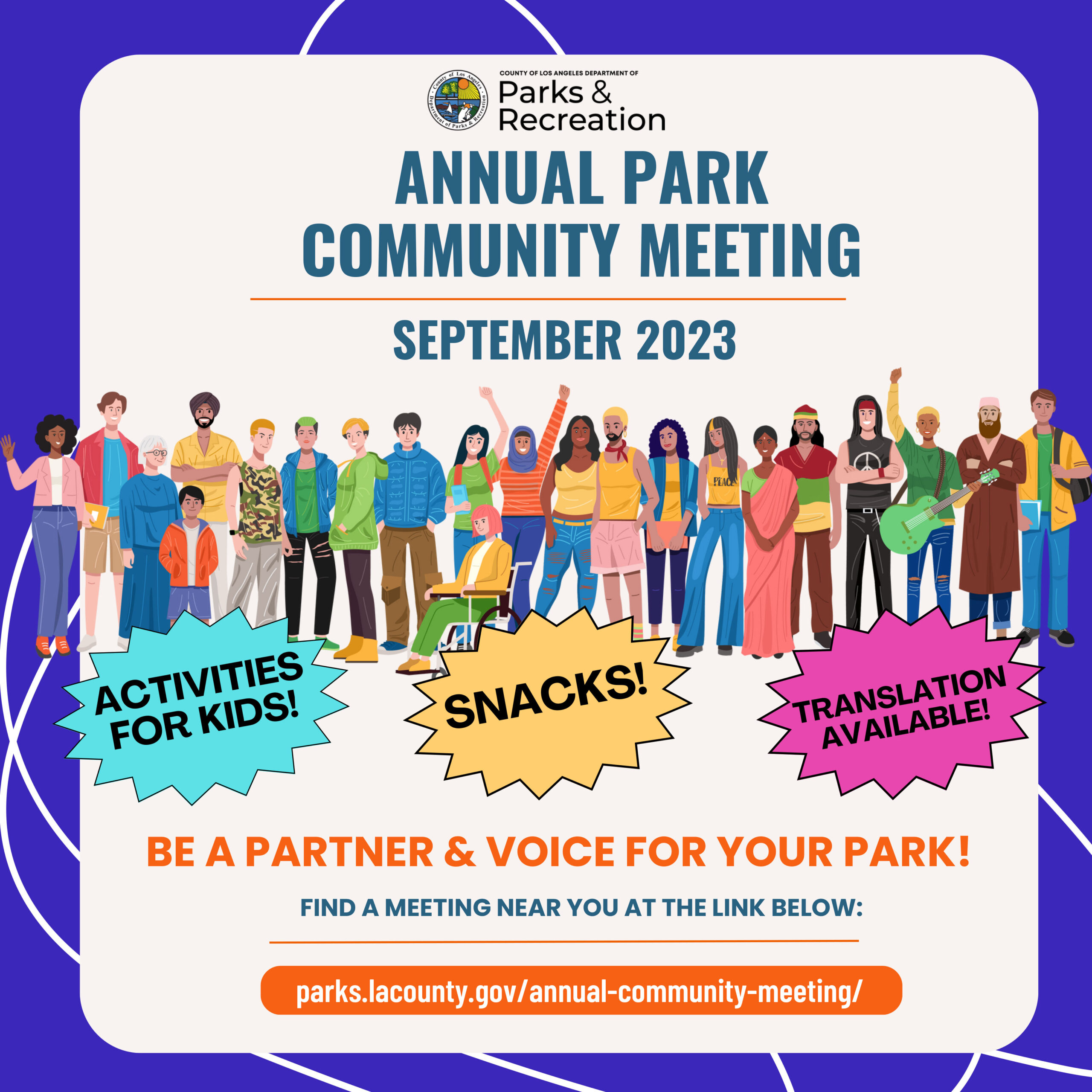 Annual Park Community Meeting for September 2023