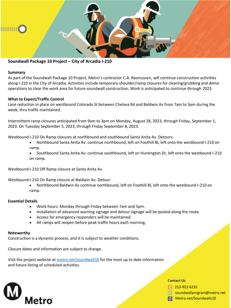 210 Soundwall Project updates for 2023