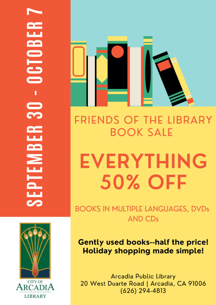 Friends of the arcadia Library book sale