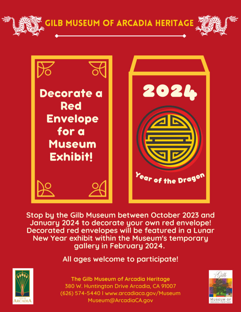 decorate a red envelope for the Gilb Museum exhibit