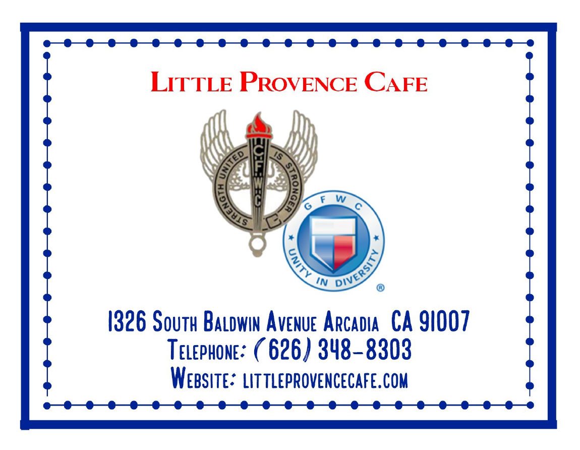 Little Provence Cafe fundraiser info