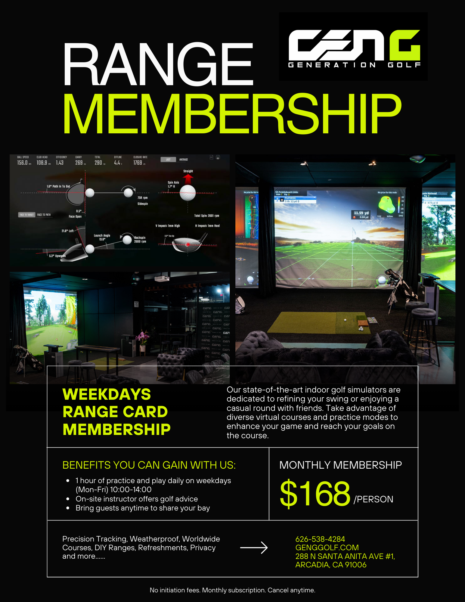 Generation Golf Range Membership flyer