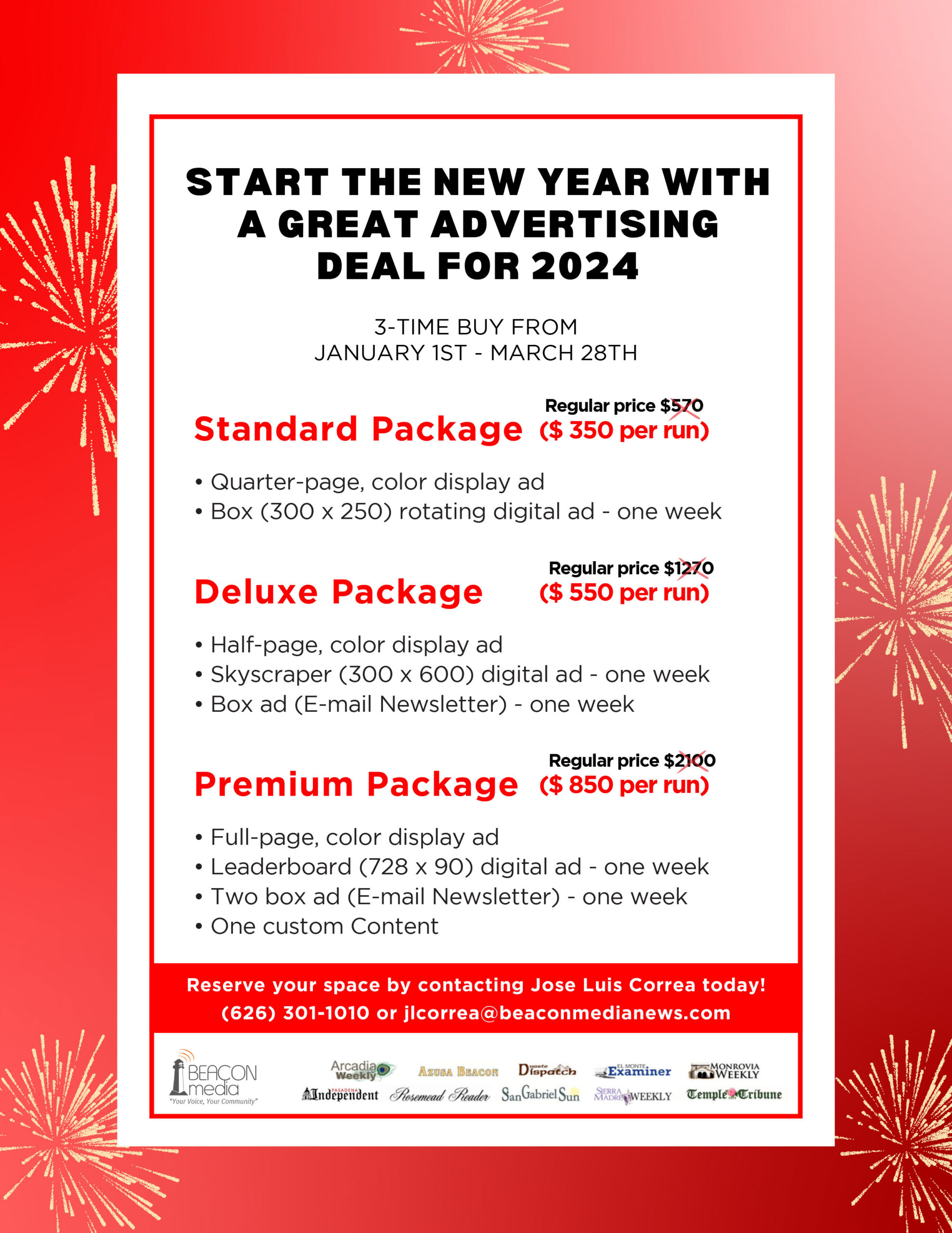 Beacon Media New Years Promotions for Advertising