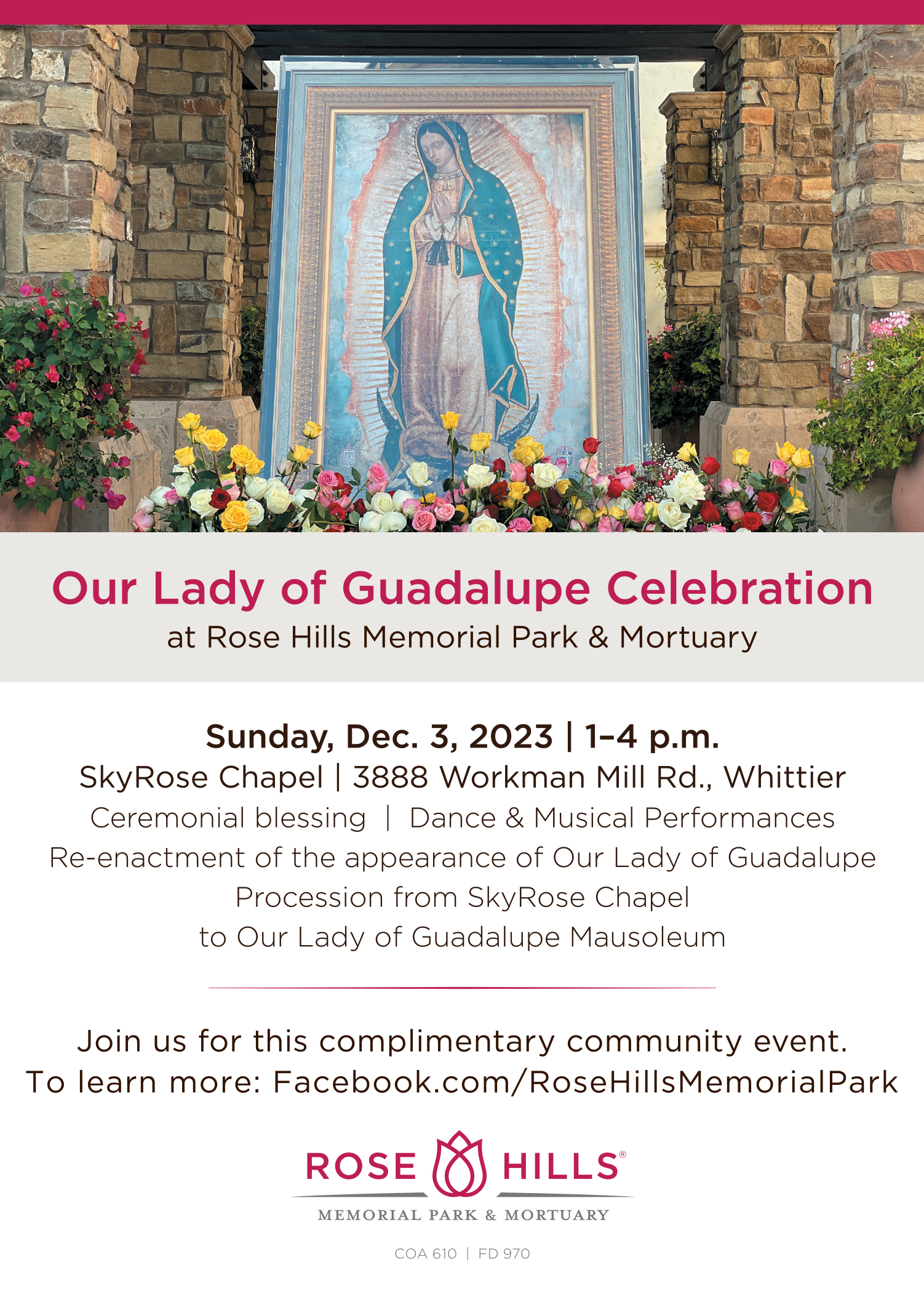 Rose Hills Our Lady of Guadalupe Celebration December 3