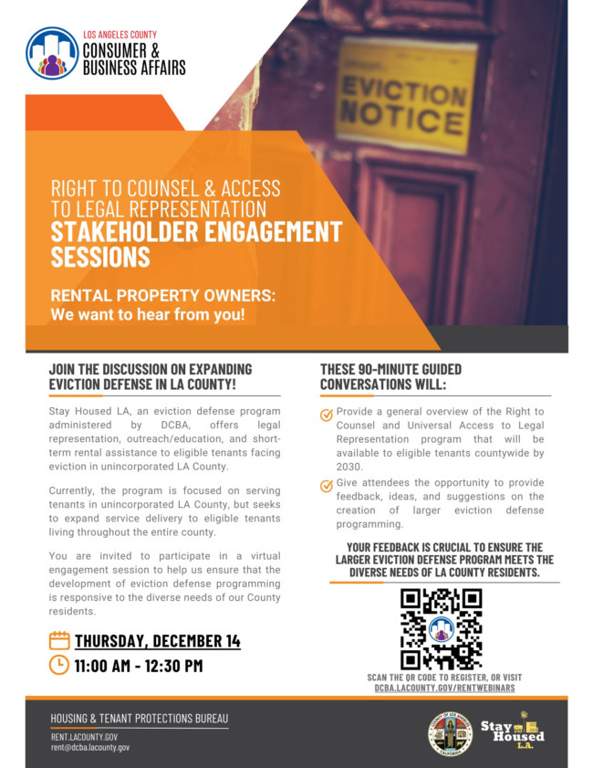 Department of Consumer Affairs stakeholder workshop